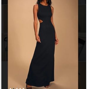 Black Cut Out Maxi Dress